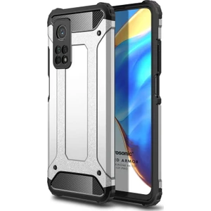 Xiaomi Mi 10T Kılıf Rugged Ar Gümüş