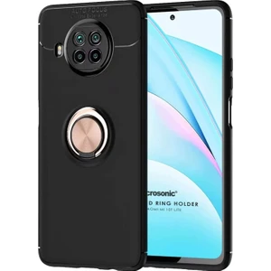 Xiaomi Mi 10T Lite Kılıf Kickstand Ring Holder Siyah - Rose