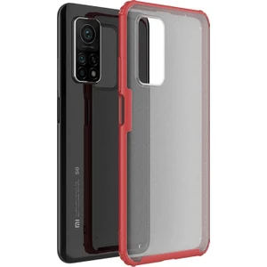 Xiaomi Mi 10T Pro Kılıf Frosted Frame Kırmızı