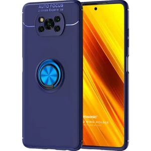 Xiaomi Poco X3 Nfc Kılıf Kickstand Ring Holder Lacivert
