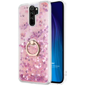 Xiaomi Redmi Note 8 Pro Kılıf Glitter Liquid Holder Pembe