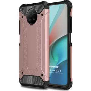 Xiaomi Redmi Note 9 5g Kılıf Rugged Ar Rose Gold