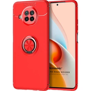 Xiaomi Redmi Note 9 Pro 5g Kılıf Kickstand Ring Holder Kırmızı