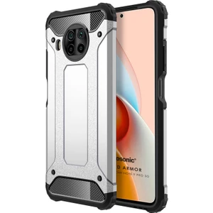 Xiaomi Redmi Note 9 Pro 5g Kılıf Rugged Ar Gümüş
