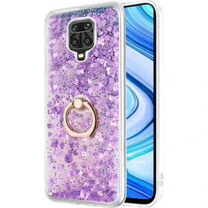 Xiaomi Redmi Note 9s Kılıf Glitter Liquid Holder Mor