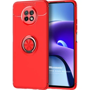 Xiaomi Redmi Note 9t Kılıf Kickstand Ring Holder Kırmızı