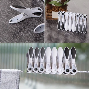 Silikon Çamaşır Mandalı 10'lu Siyah - Beyaz