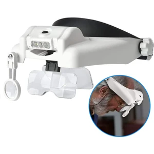 Işıklı Büyüteç Işıklı Kafa Büyüteci Kitap Okuma Işığı 5 Lensli