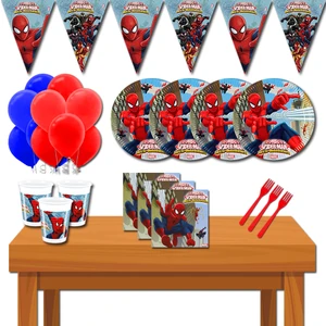 Parti Karnavalı Spiderman Örümcek Adam Eko 40 Kişilik Doğum Günü Parti Malzemeleri Seti