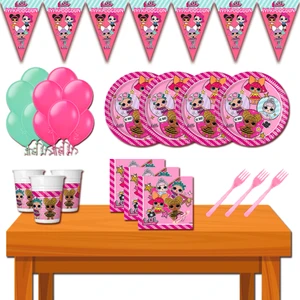 Parti Karnavalı Lol Bebek Eko 8 Kişilik Pembe Doğum Günü Parti Malzemeleri Seti