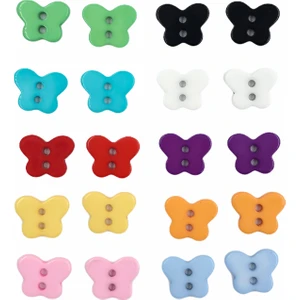 Özene Bezene Özene Bezene 20 Adet Kelebek Amigurumi Düğmesi 