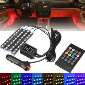 Hilal Shops Araç Içi Ayak Altı Kumandalı LED Müziğe Sese Duyarlı 12 LED 8 Renk