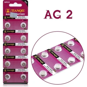 Tıanqıu Ag2 LR59/LR726 Alkalin 10 Lu Düğme Pil