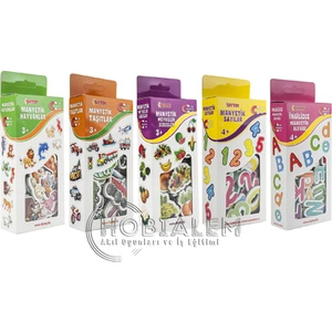 Manyetik 5 Li Set, Harfler, Sayılar, Hayvanlar, Meyveler,taşıtlar