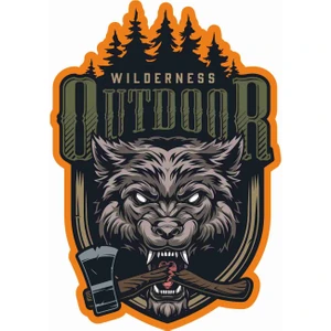 Sticker Atölyesi Adventure Outdoor Wild Life Wolf Sticker - 22048