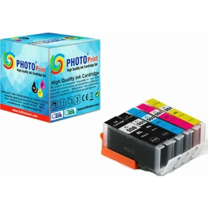Photo Print Pixma MG6450 PGI-550XL CLI-551XL Chipli Muadil Kartuş Seti
