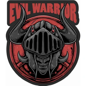 Sticker Atölyesi Gamer Evil Warrior Savaşçı Sticker - 29046