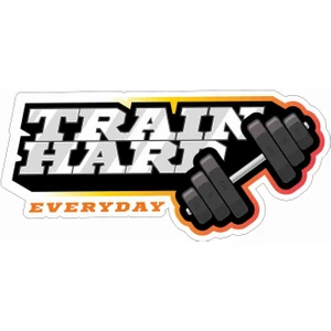 Sticker Atölyesi Fitness - Work Hard - Bodybuilding - Vücut Geliştirme - Dumble Sticker - 24097