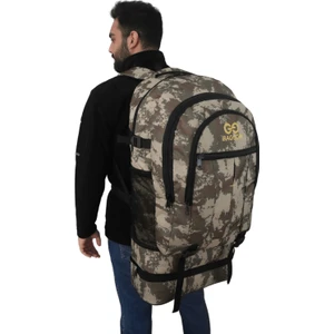 90 Litre Körüklü Su Geçirmez Çok Gözlü Laptop Bölmeli Kampçı-Seyahat-Dağcı Sırt Çantası