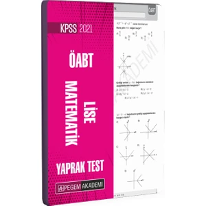 Pegem Akademi Yayıncılık 2021 KPSS ÖABT Lise Matematik Yaprak Test