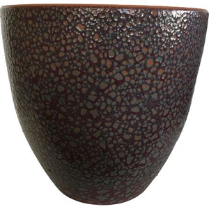 Özel Yapım Bordo Renk Sırlı Toprak Saksı (36*39 Cm)