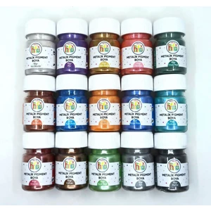 Epoksi Reçine Metalik Sedefli Pigment Toz Boya Seti 15 Renk 150 gr