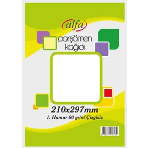 Alfa Defter 300 Adet Düz Standart Parşömen Kağıdı