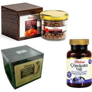 Reishi Mantarı+Kırmızı Kore Gınseng+Çörekotu Yağı Kapsül