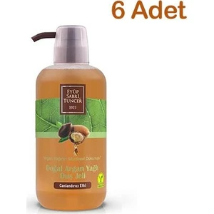 Eyüp Sabri Tuncer Doğal Argan Yağlı Duş Jeli 600  ml Pet Şişe x 6