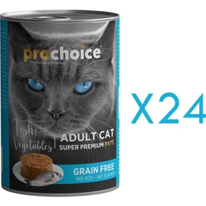 Pro Choice Prochoice Balıklı ve Sebzeli Yetişkin Kedi Konservesi 400 G x 24 Adet