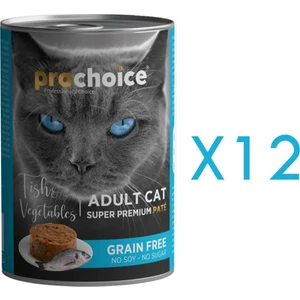 Pro Choice Prochoice Balıklı ve Sebzeli Yetişkin Kedi Konservesi 400 G x 12 Adet