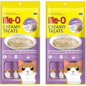 Me-O Ton ve Deniz Tarağı Krema Kedi Ödülü 4X15 gr + 2 Adet