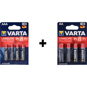 4703 4'lü Longlife Max Power AAA + Varta 4706 4 'lü Longlife Max Power AA