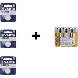 6025 Lithium CR2025 Pil 3'lü + 4 Adet Varta Superlife AA Kalem Pil