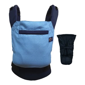 Etnik Mavi Yenidoğan Set Ergonomik Kanguru