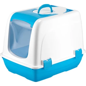 Kedi Kapalı Tuvalet Kabı Turkuaz
