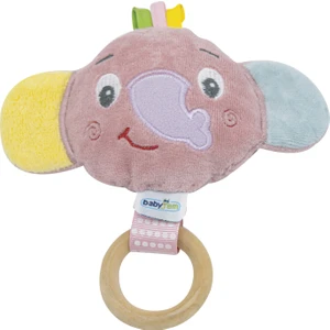 Baby Jem Ahşap Halkalı Küçük Oyuncak Fil