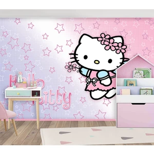 Özel Duvarlar Hello Kitty Çocuk Odası Duvar Kağıdı
