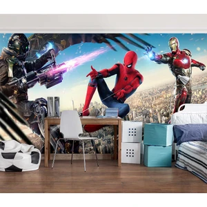 Özel Duvarlar Spiderman Ironman Çocuk Odası Duvar Kağıdı