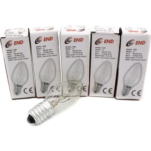 10W E14 Duy Tuz Lambası Gece Lambası Ampulü (5 Li Paket)