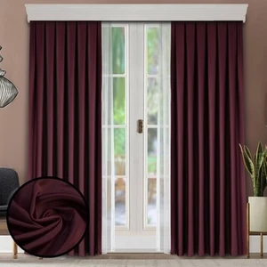 Blackout Karartma Perde Pilesiz Bordo 250*260