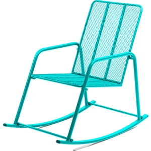 Retodesign Turkuaz Metal Sallanan Sandalye 1092