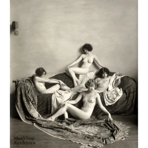 Alfred Cheney Johnston Nü Kadınlar Kanvas Tablo