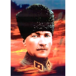 Kalpaklı Atatürk Kanvas Tablo