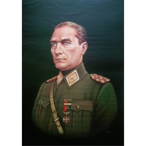 Üniformalı Mustafa Kemal Atatürk Kanvas Tablo
