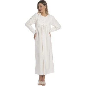 Akala-Dy Pamuklu Uzun Kol Penye Kadın Gecelik 9005