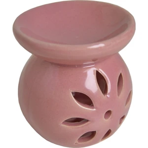 Original Boutique Lotus Çiçeği Desenli Seramik Buhurdanlık Tütsülük Mumluk Pembe