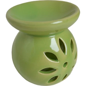 Original Boutique Lotus Çiçeği Desenli Seramik Buhurdanlık Tütsülük Mumluk Yeşil