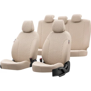 Nissan Qashqai 2007-2014 Özel Üretim Koltuk Kılıfı Amsterdam Design Deri Bej