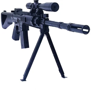 Gerçek Görünümlü Lazerli Ayaklı Dipçikli Şarjörlü Boncuk Atan Sniper Keskin Nişancı Oyuncak Tüfek Tabanca